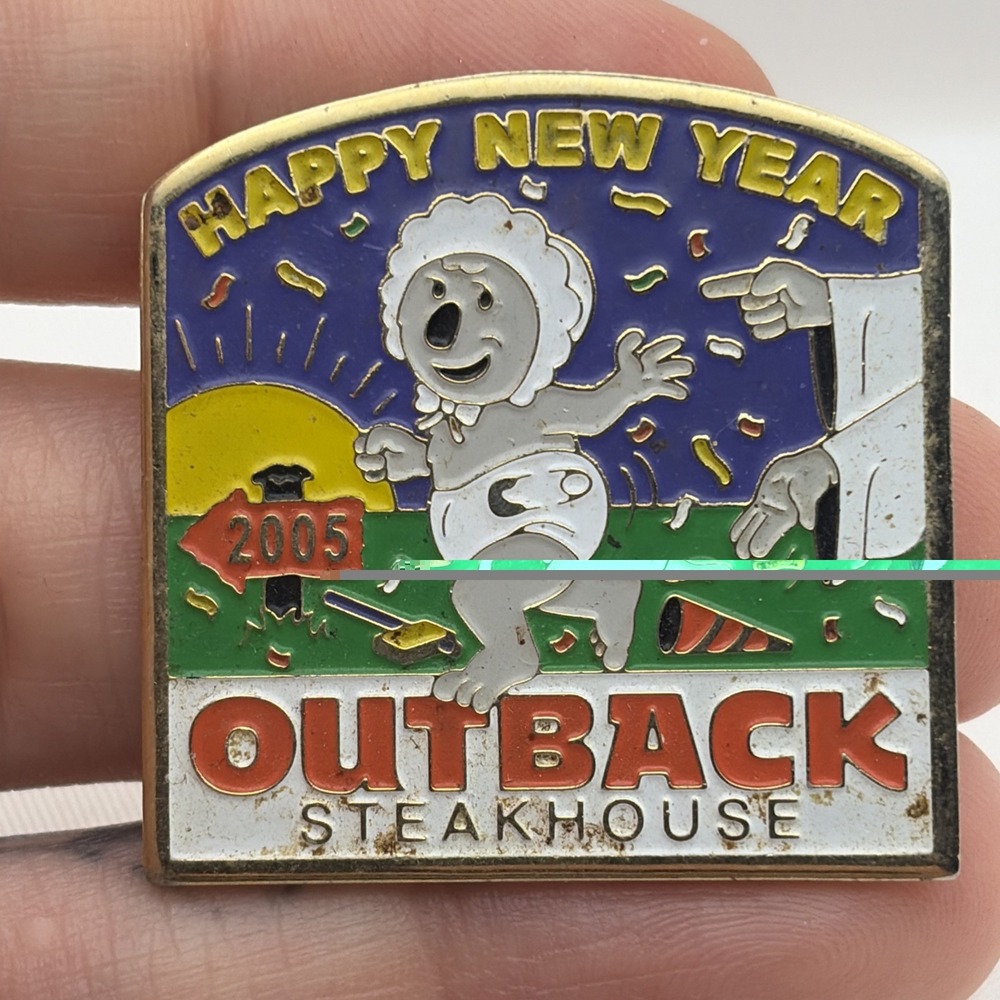 Outback Steakhouse 2005 Happy New Year Koala Lapel Hat Pin